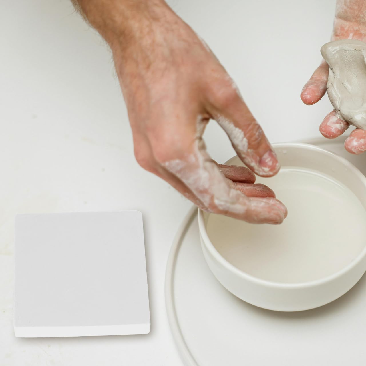 GRADENEVE Clay Pottery Bat Gypsum Board for Pottery Classes Drying Tool for Ceramic Density Plaster Bat for Holding Clay and Sculpting