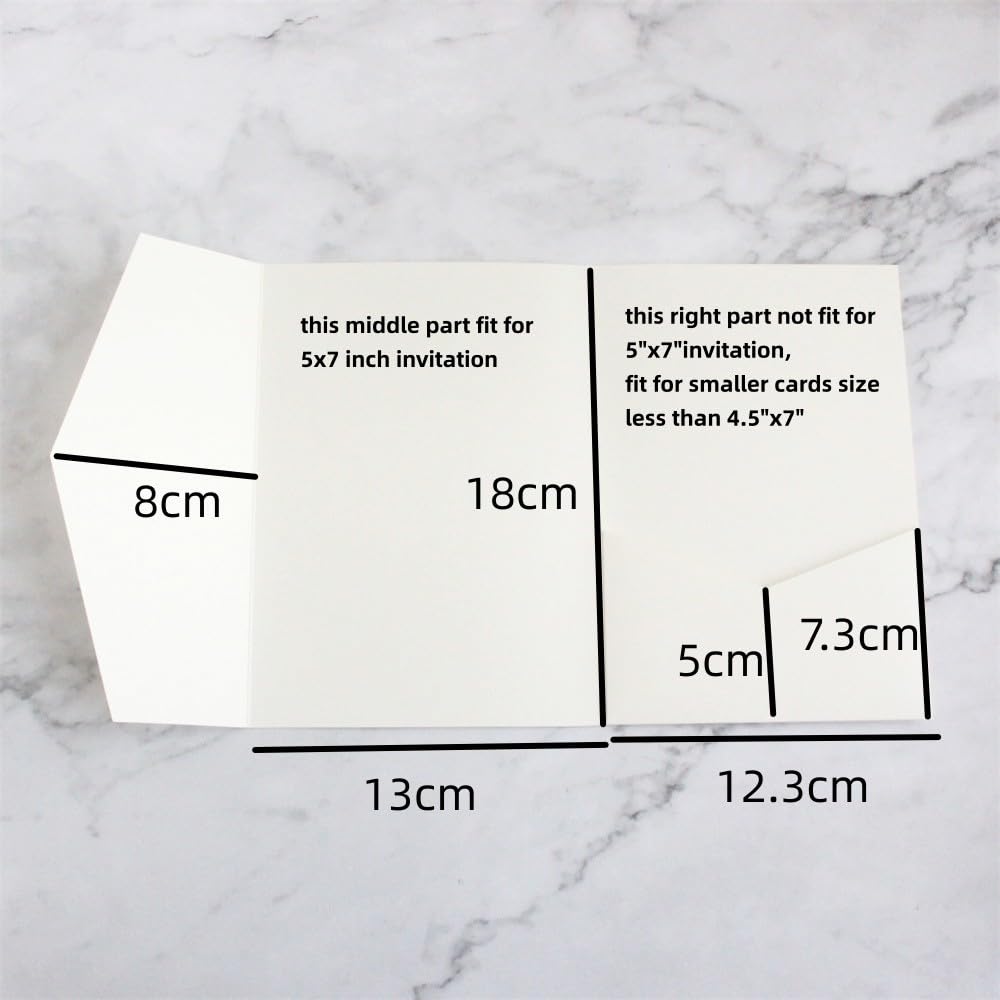 Ivory Invitation Pocket Envelope For Wedding Engagement Bridal Shower Birthday 20 sets (ivory)