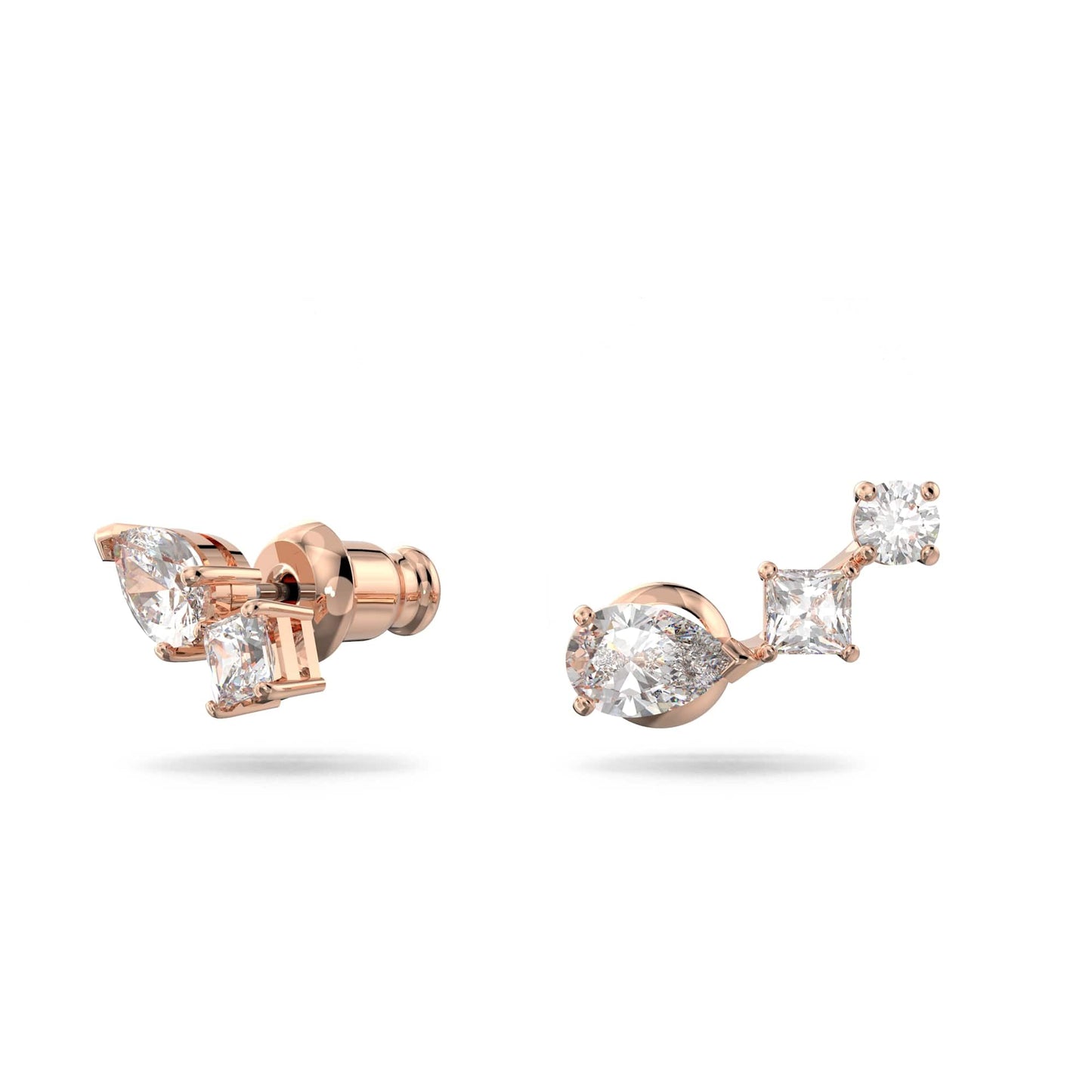 Swarovski Attract Earrings, White, Rose-Gold Tone Finish