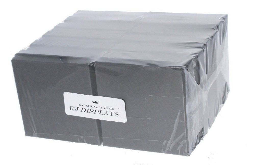 RJ Displays- 12 Pack Cotton Filled Cardboard Paper Jewelry Box with snug-fitting lids. Gift Case for Bracelets, Bangle, Necklaces, Brooch and Watches - Size: 3 1/2" x 3 1/2" x 1" (Black)