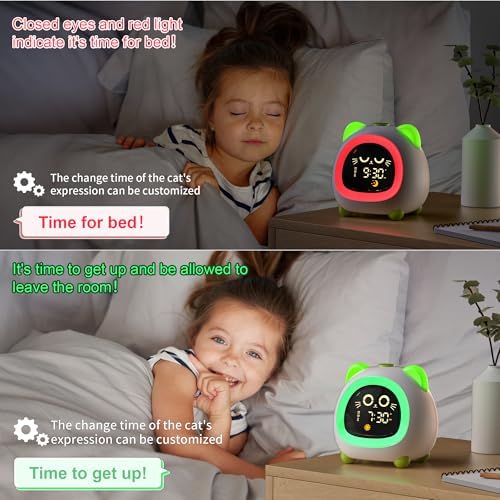 ANALOI Alarm Clock for Kids, Ok to Wake Clock for Girls, Sleep Training