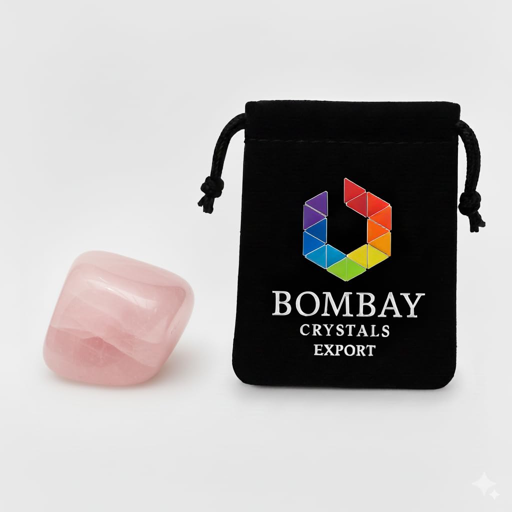 Rose Quartz Tumbled Stone – Natural Crystal for Love, Positivity & Energy Balance – Pocket Gemstone for Meditation, Reiki, Chakra & Spiritual Décor
