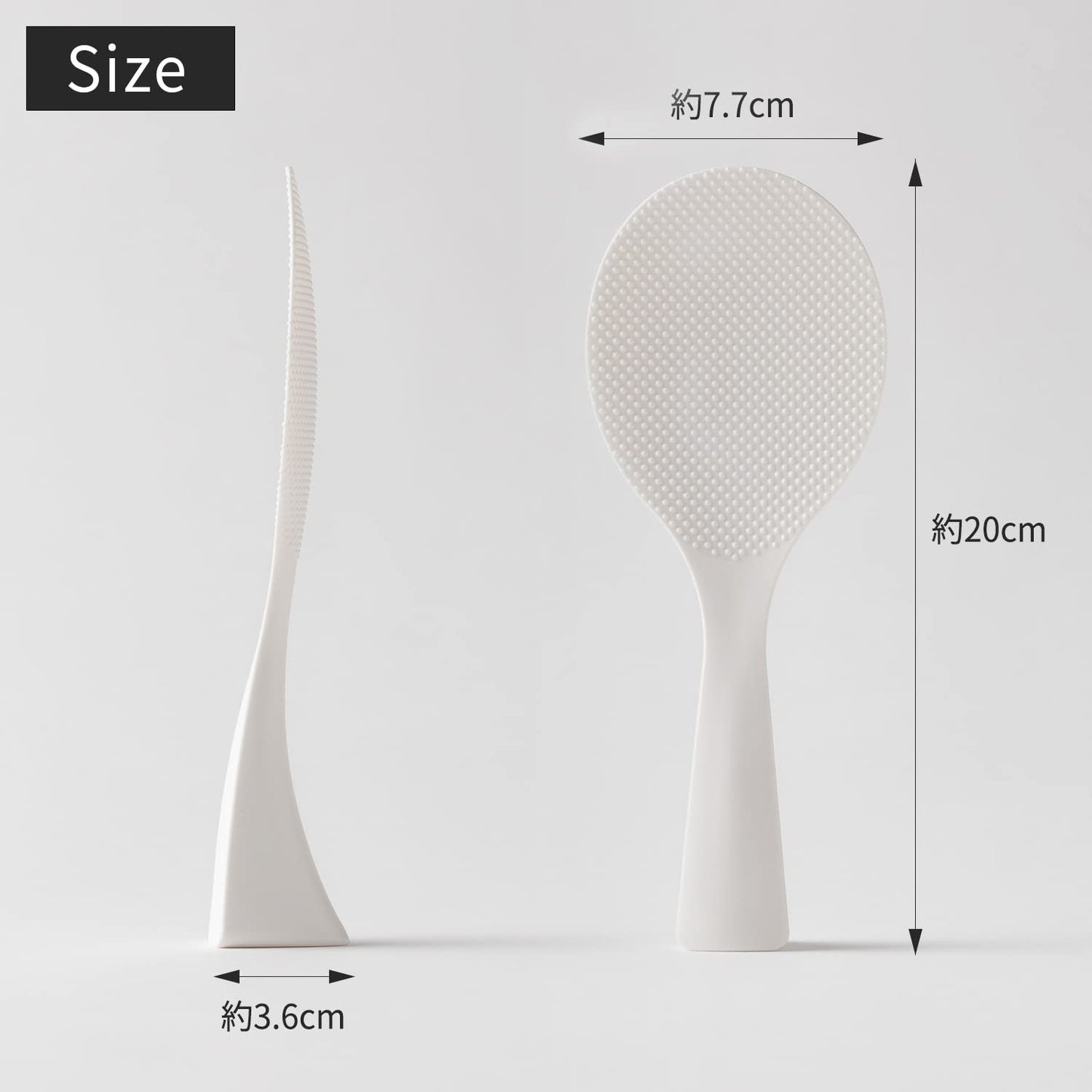 MARNA Stand Rice Paddle Shamoji Black K-386BK