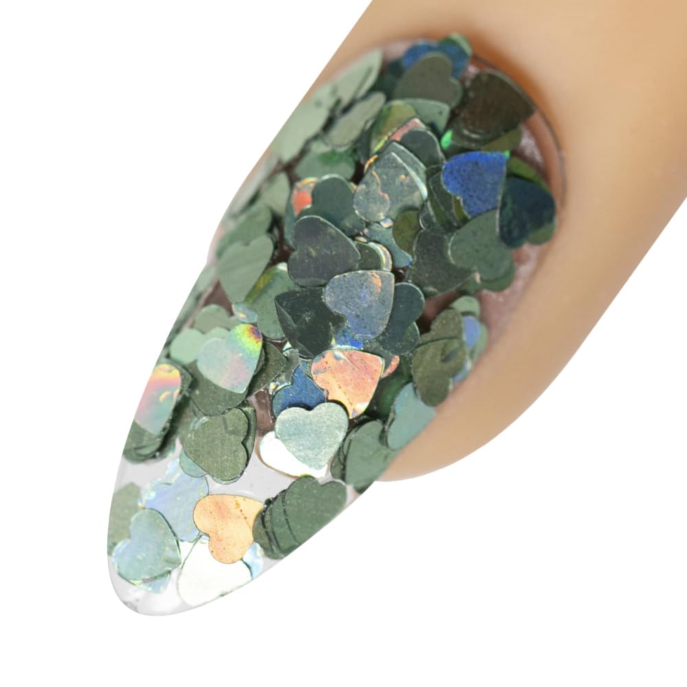 Young Nails Art Glitters - Premium Loose Nail Glitter Powder for Acrylic Nails & Gel Nails, Nail Sequins, Nail Sparkles, Nail Art Powder, Fine & Chunky Glitter, Durable, Grapple, 1 oz
