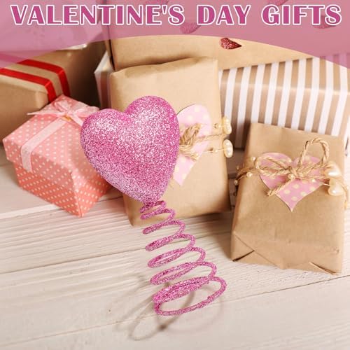 Gejoy 6 Inch Mini Tree Topper Plastic Lovely Heart Rustic Star Decor
