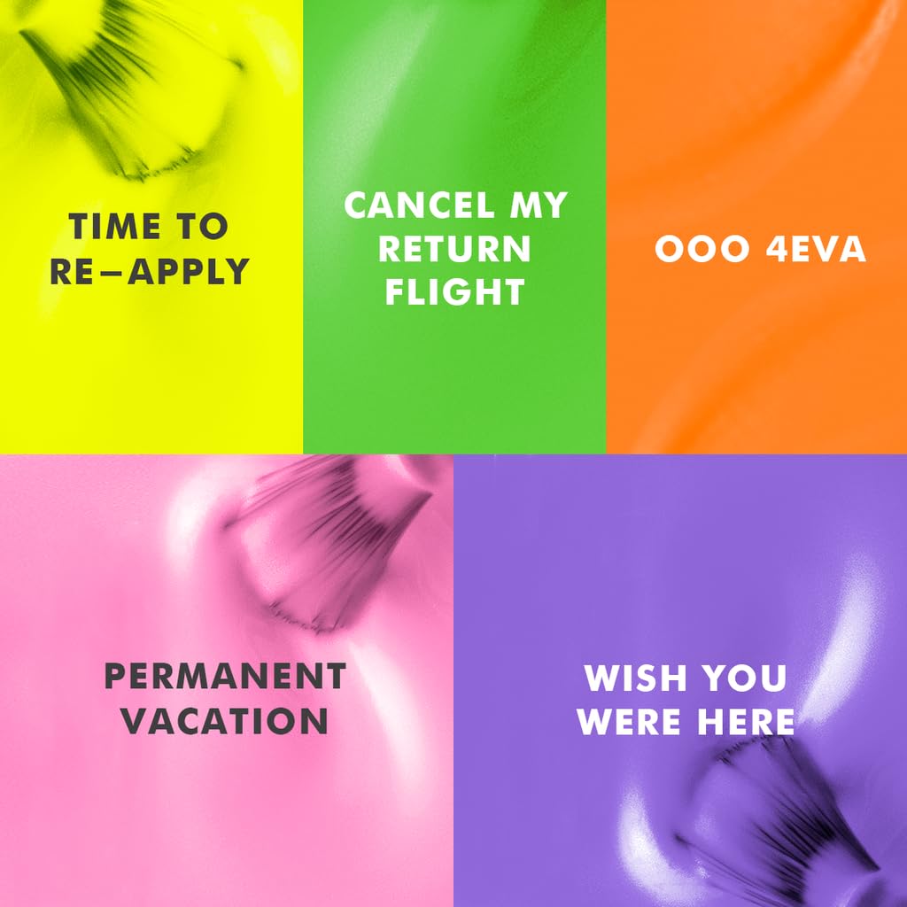 Olive & June Gel Summer Brights Nail Polish Set | UV LED Nail Lamp Needed | 5 Neon Shades: Time to Re-Apply, Cancel My Return Flight, OOO 4Eva, Permanent Vacation, Wish You Were Here