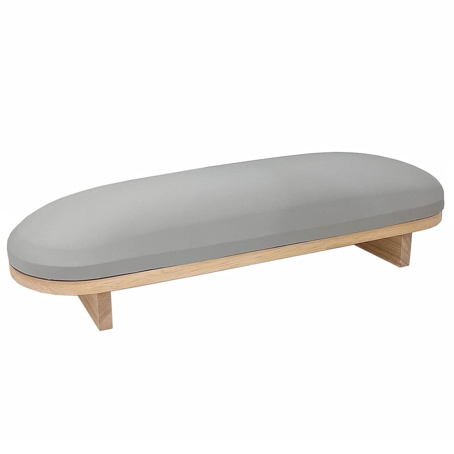 TANG SONG 1PC Sponge Manicure Hand Rest Pillow Wooden Nail Stand Hand Holder Nail Table Manicure Armrest Cushion (Gray)
