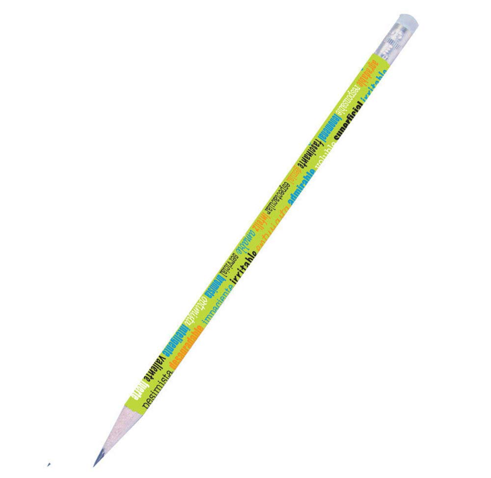 Adjectives Spanish Pencils Assorted 12 Dozen (144)