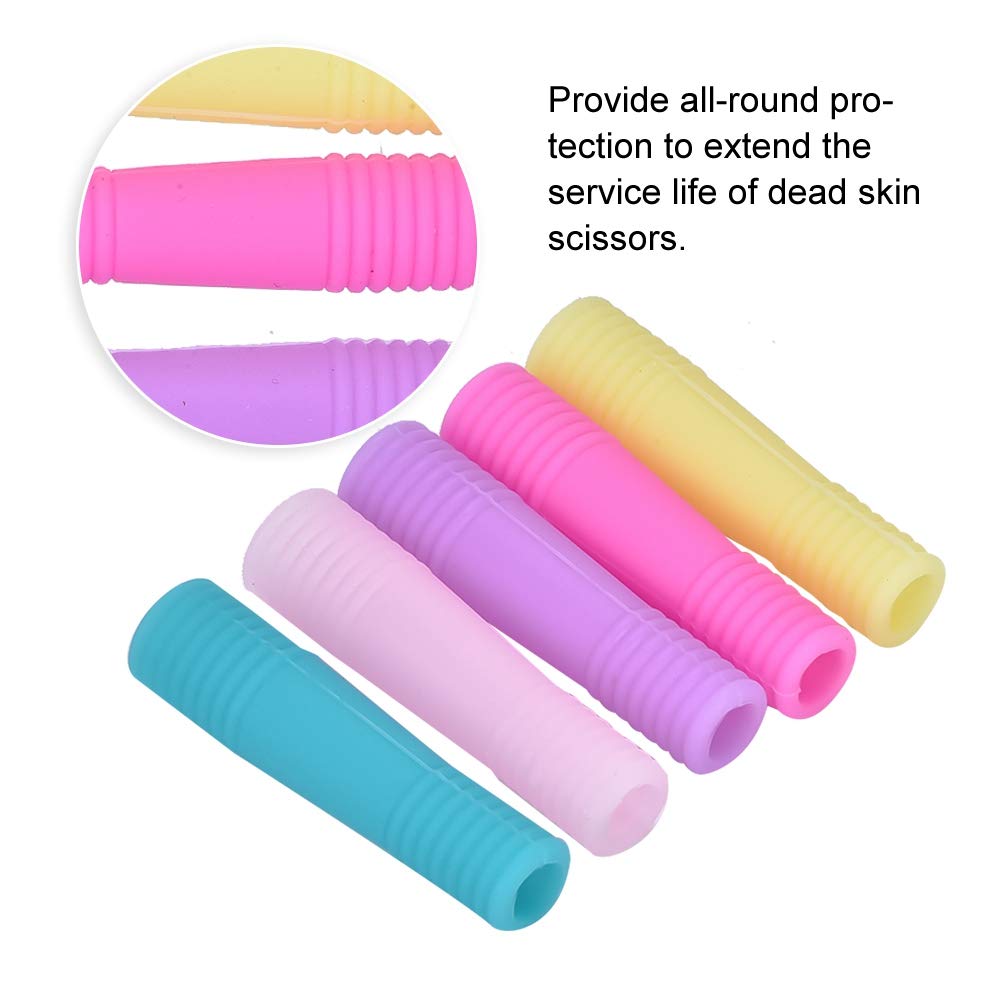 Silicone Cuticle Trimmer Nippers Tweezers Scissor Nipper Cover Protector Protective Sleeve for Manicure Pedicure Tools Nail Cuticle Scissors(2)