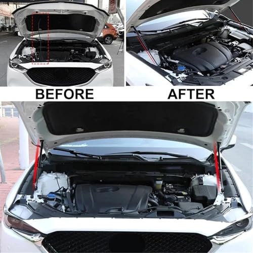 2 Pcs Car Bonnet Gas Struts for Jeep Cherokee KJ 2001-2007, Front Bonnet Hood Lift Bonnet Gas Spring Shock Dampers Struts Support Prop Rods Replacement Accessories