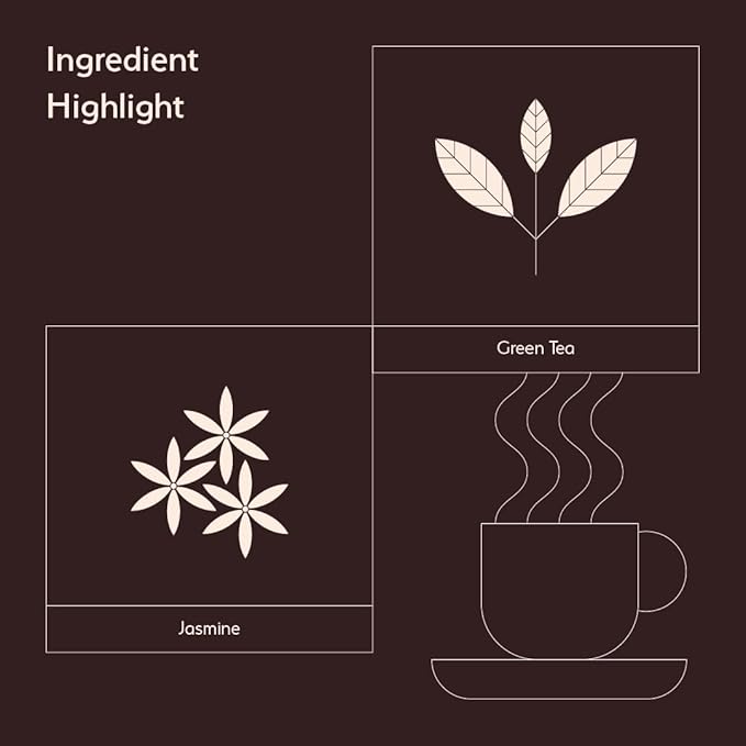 IRON KETTLE Jasmine Green Tea | High Grown Green Tea Bags with Natural Jasmine Extract | 25 Teabags