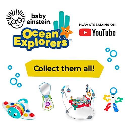 Baby Einstein Ocean Explorers Neptune's Kick & Explore Musical Kick Pad & Crib Toy, Tummy Time Mat, Learning Toy, for Ages 0 Months and up
