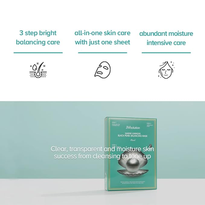 JMSolution 3 step Spa care Face Mask bundle -Marine Luminous Pearl Moisture & Balace Mask Bundle 20EA