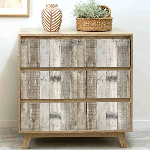 Livebor Light Gray Wood Contact Paper Peel and Stick Wallpaper 17.7”x 236.2” Wood Wallpaper Peel and Stick Shiplap Contact Paper Wood Plank Self Adhesive Wallpaper Distressed Wood Wall Paper - color: Light Gray, size: 17.7" x 236.2"