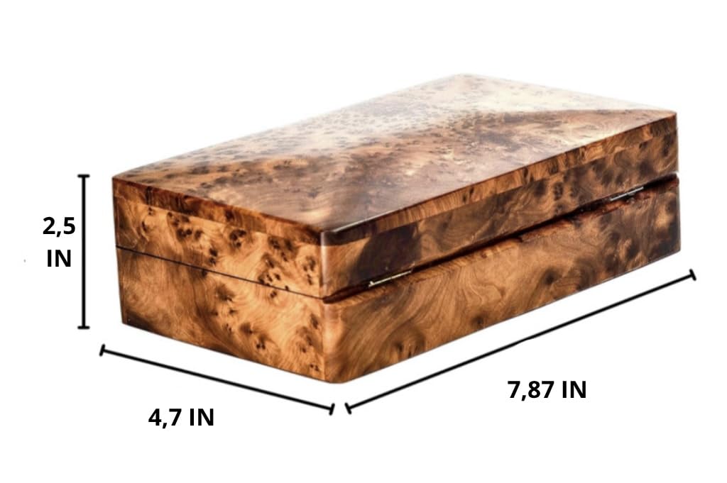 BAZAARDI Hand Carved Wooden Multipurpose Keepsake Jewelry Decorative Art Box Storage Organizer (Large wood Box,Antique) (LARGE)