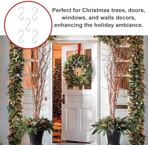 BESPORTBLE Christmas Ornament Hooks Iron and PVC 10pcs for Hanging Stockings and Small Items, Multi-Functional Stocking Hooks with Easy Installation for Christmas Party Decorations