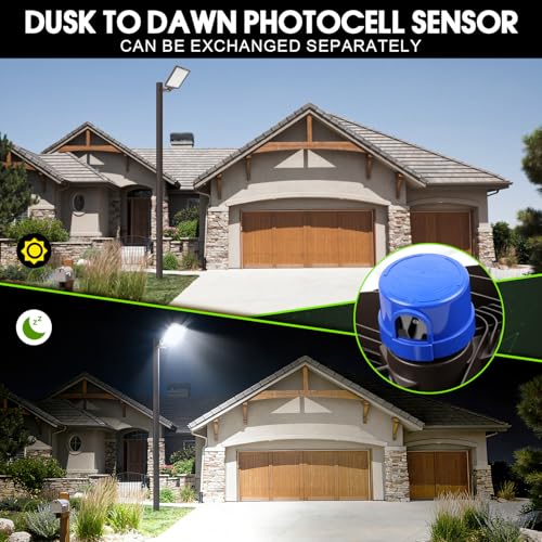 350W LED Parking Lot Light Slip Fitter Mount 52500LM Dusk to Dawn 5000K Led Flood Light Outdoor Area Security Commercial IP65 Waterproof 100-277V for Driveway Parking Lot Stadium - size: 350W Pole Mount