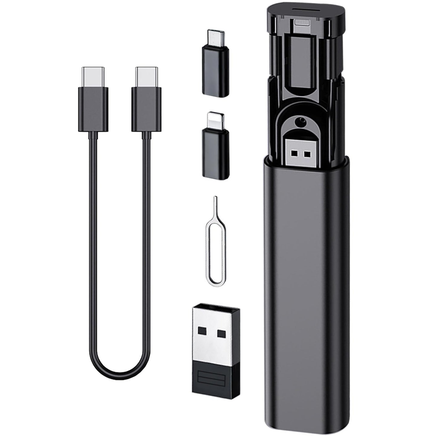Multi USB Charging Adapter Cable & Conversion Set, USB A to Type C & Lightning Adapter, 60W Fast Charging & Data Transfer Cable
