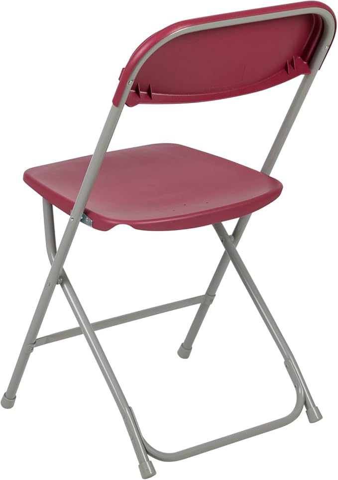 Flash Furniture Hercules Series Plastic Folding Chair - Red - 6 Pack 650LB Weight Capacity Comfortable Event Chair-Lightweight Folding Chair