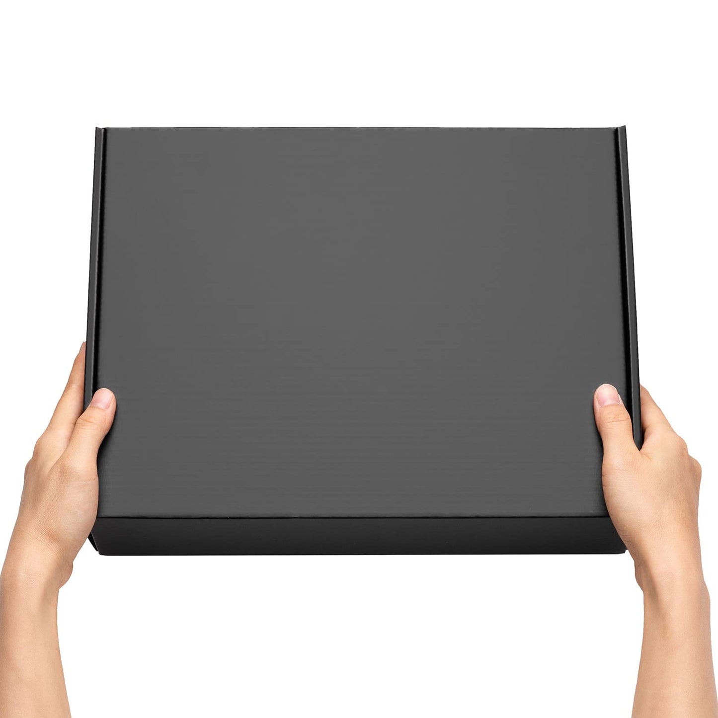 Timirog Shipping Boxes 13x10x3 Inches 20 Pack Black Corrugated Cardboard Mailing Box for Small Business, Tab Locking Literature Mailer Packaging Supplies for Packing Book Gifts Craft