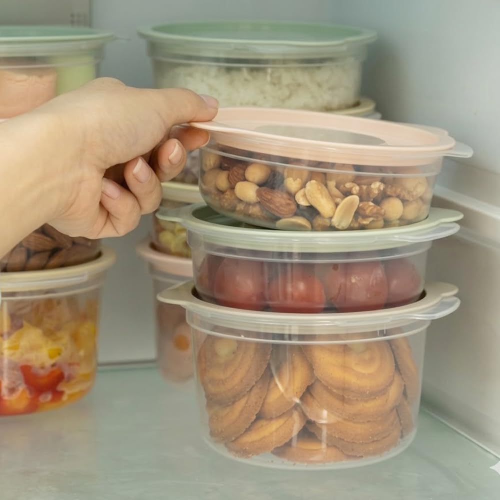 carrotez Cooked Rice Storage Container for Freezer - Portion Control Meal Prep Containers, Stackable, BPA-Free, Microwave Safe, 4Pack 2.6cup (21oz), Yellow