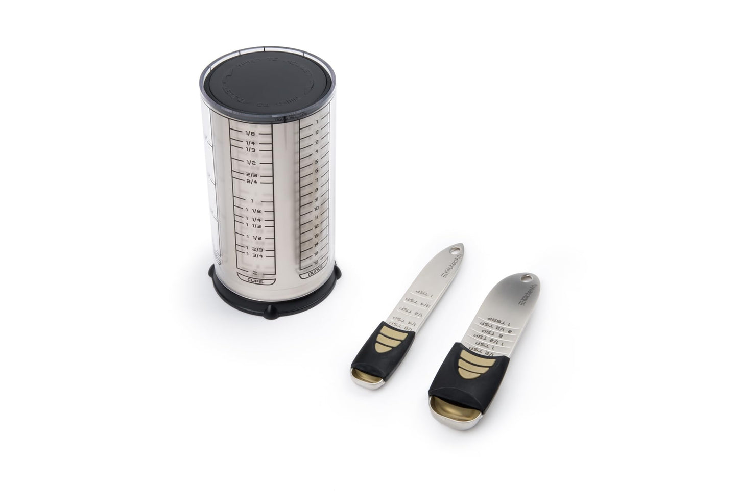KitchenArt 2 Cup Pro Essentials Gift Set, 6.5x6.5x7", 3-Piece Set
