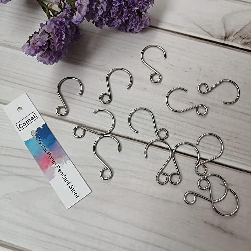 100pcs 25mm Chrome Metal Hook Hanger For Crystal Prisms Chandelier Wedding Party Christmas Tree Ornament