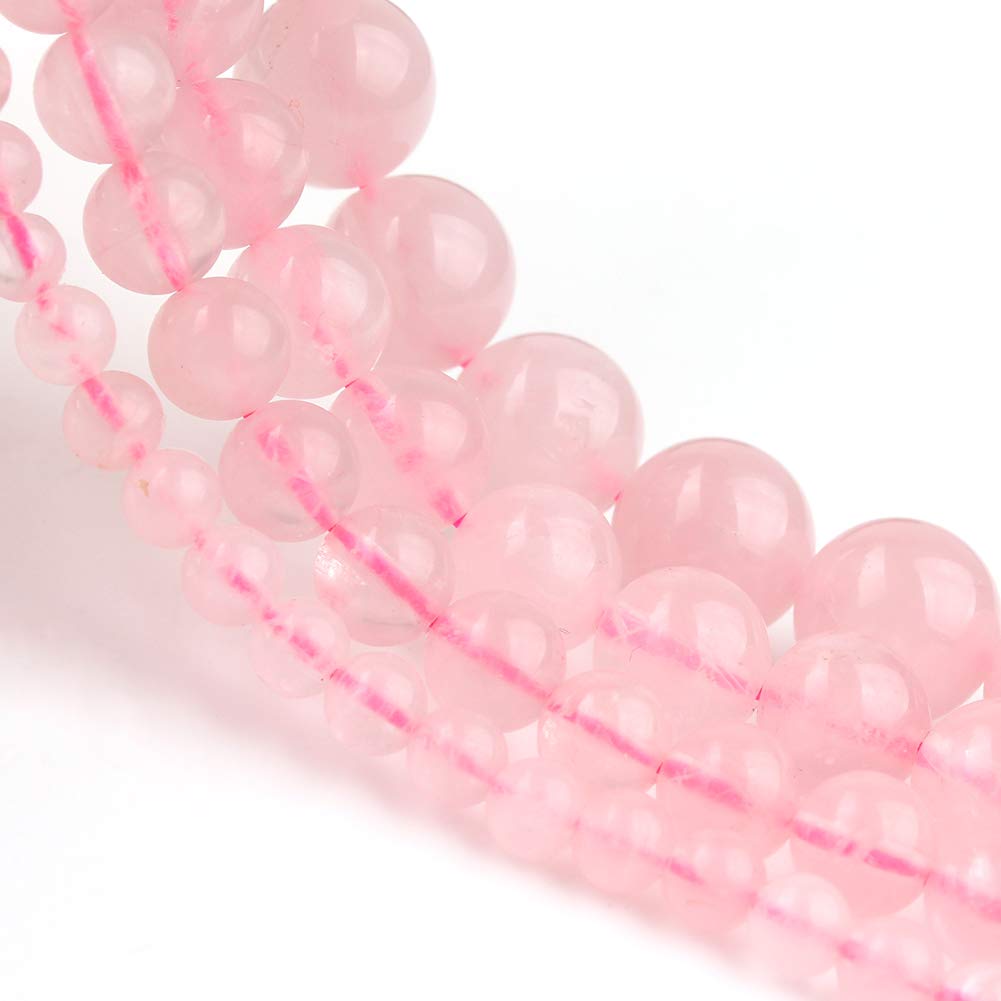 Love Beads Natural Madagascar Rose Quartz Loose Beads for Jewelry Making 8mm 15inches Beads