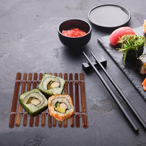 SECFOU Japanese Sushi Plate Decor 13x13cm, Unique Sashimi Serving Tray for Japanese Cuisine Presentation and Food Photography