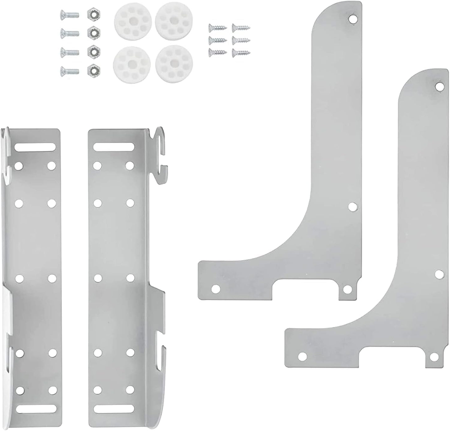 5WB-DMKIT Metal Door Shelf Mount Silver Kit for 5wb1 5wb2 5cw2 Organizer Basket Series RV Pull Out Wire Baskets Cabinet Kitchen Cookware Organizers Waste Containers