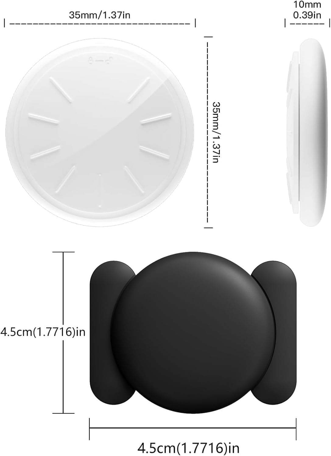 ZITTZ Tracker Device for Vehicles,GPS Car Tracker,No Monthly Fee Car Locator Tracker Work with Apple Find My(iOS Only),Mini Hidden Car Tracker with Magnetic Case - (Black,1PCS)