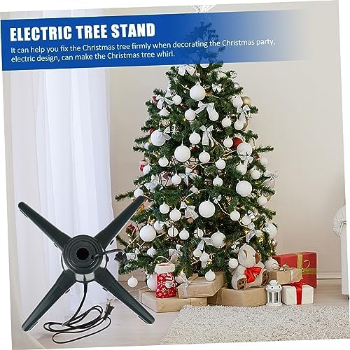 1pc Electric Christmas Tree Stand Rotatable Base for Trees Easy Installation Us Support for Home and Restaurant Decor