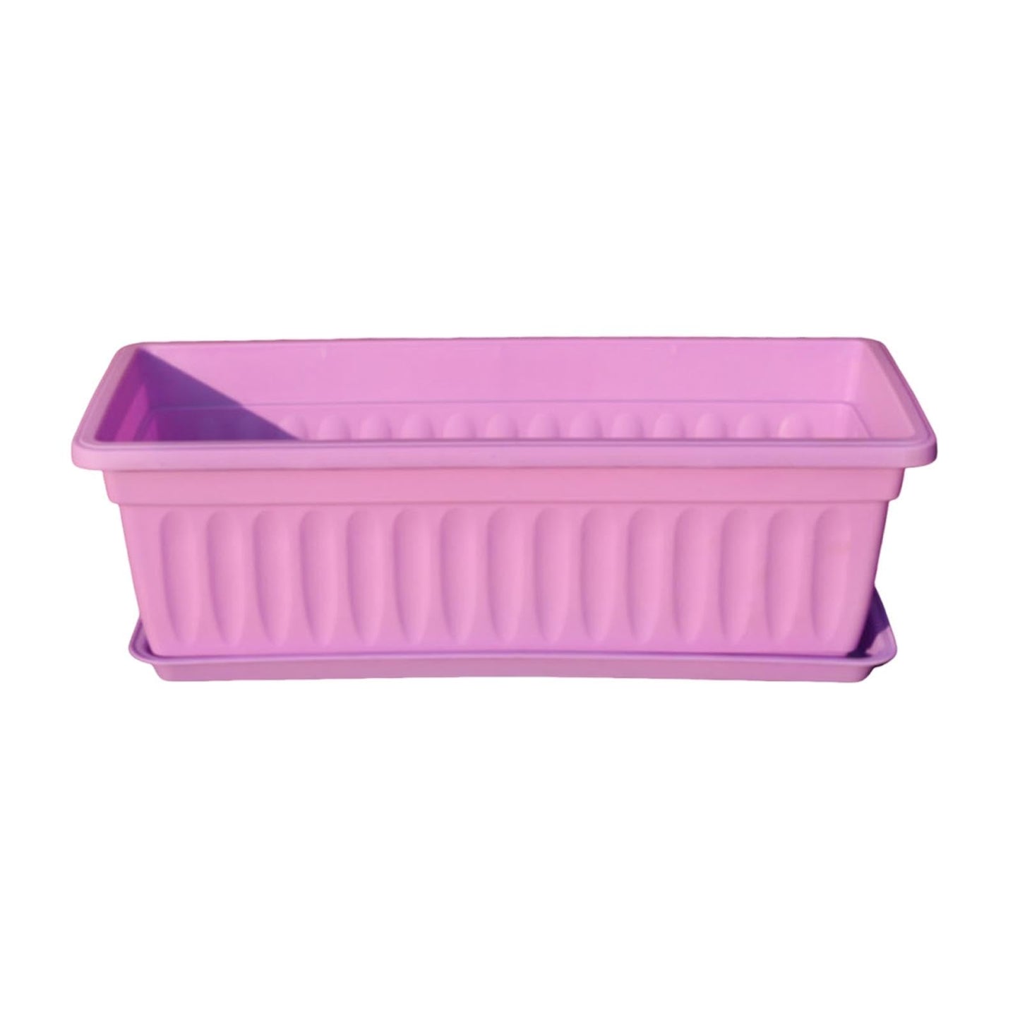 Sdlnklm Rectangular Planter Box for Gardening on Balcony Or Deck, Purple
