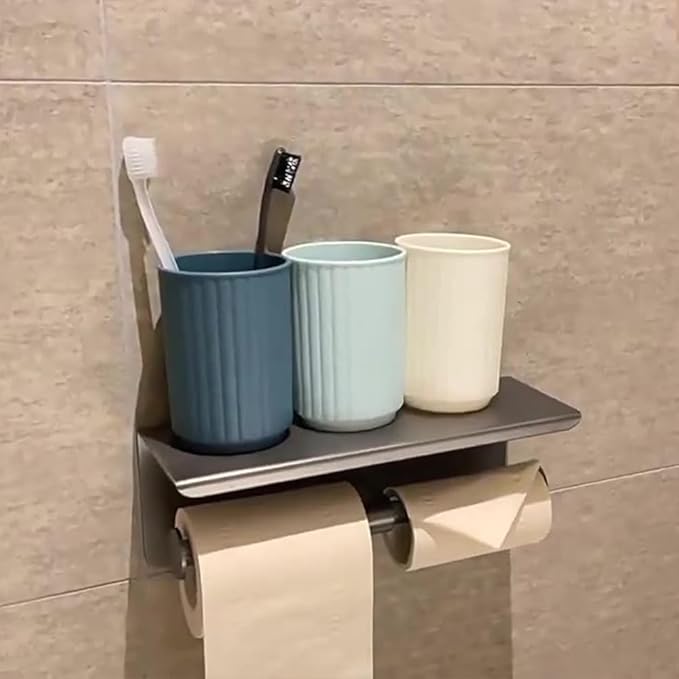 Wide Striped Toothbrush Cup 2Pcs, Simple Couple Toothbrush Cup, Large Capacity Bathroom Cup, Juice Cup, Reusable Water Cup (White&Green)
