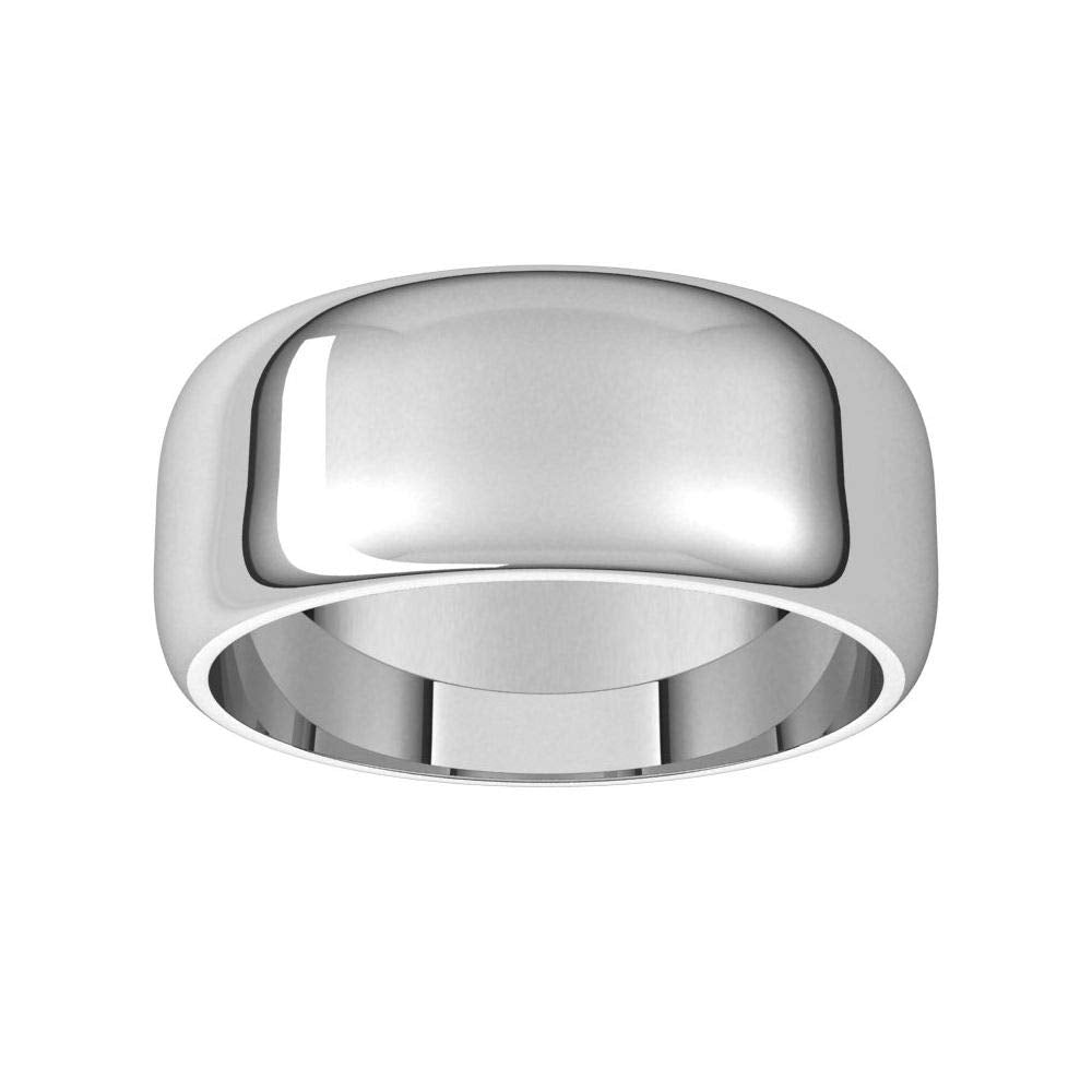 Sonia Jewels Solid 925 Sterling Silver 8mm Wedding Band Ring Mens Heavy Thick Classic Plain Traditional - Size 11