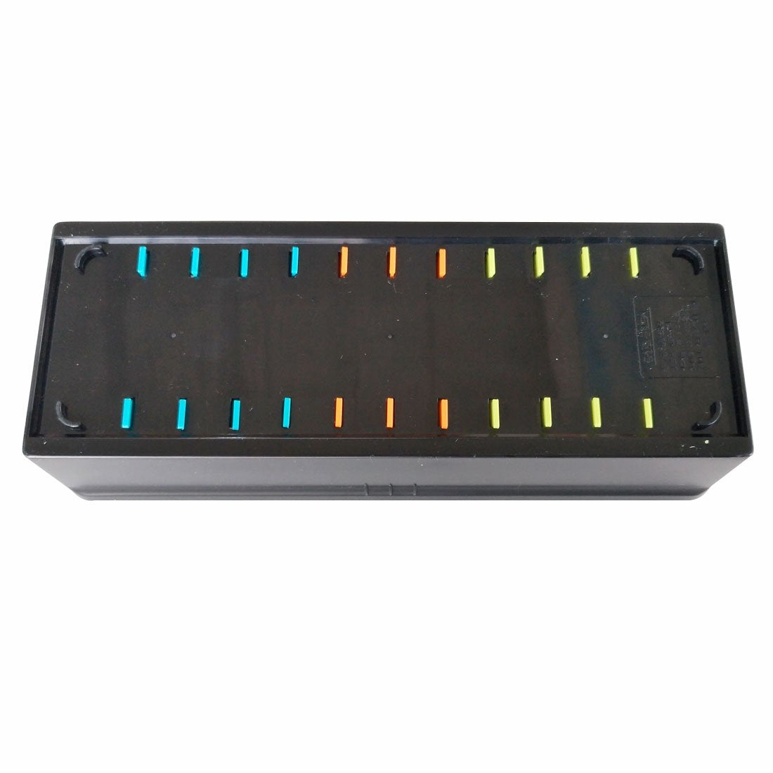 Business Card Organizer: 500 Card Storage Box with 11 Dividers