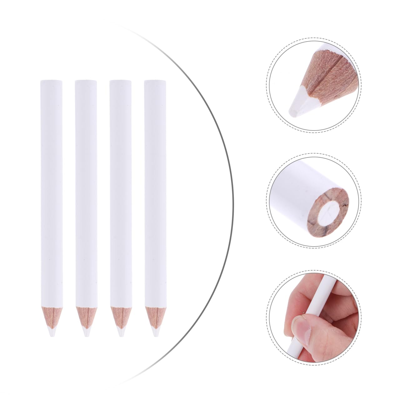 30Pcs White Nail Art Wax Pencil Pen for Rhinestone Manicure for Nail Art Decoration and Diy Projects