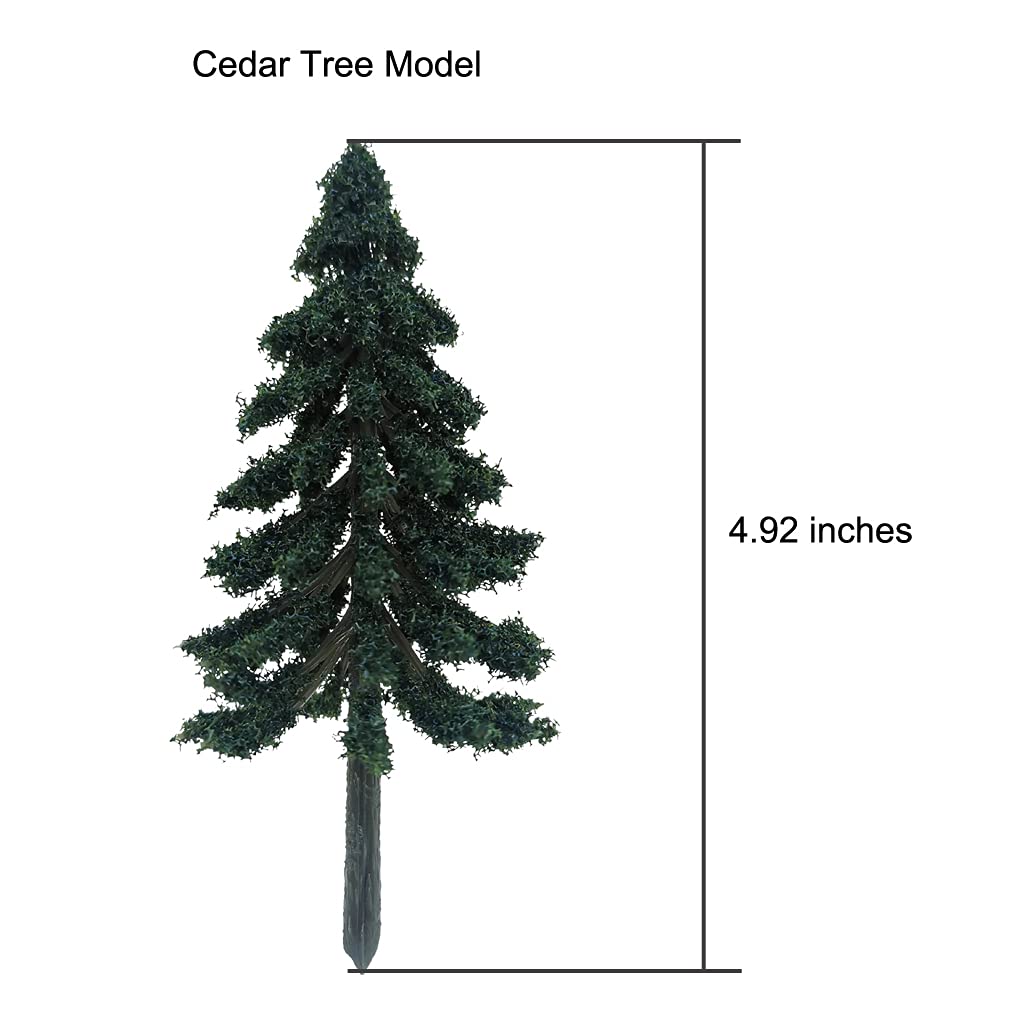 AmyBy Model Miniature Forest Plastic Toy Trees Bushes Rainforest Diorama Supplies Train Scenery Mini Coconut Palm Plant Crafts Cedar Firs 20
