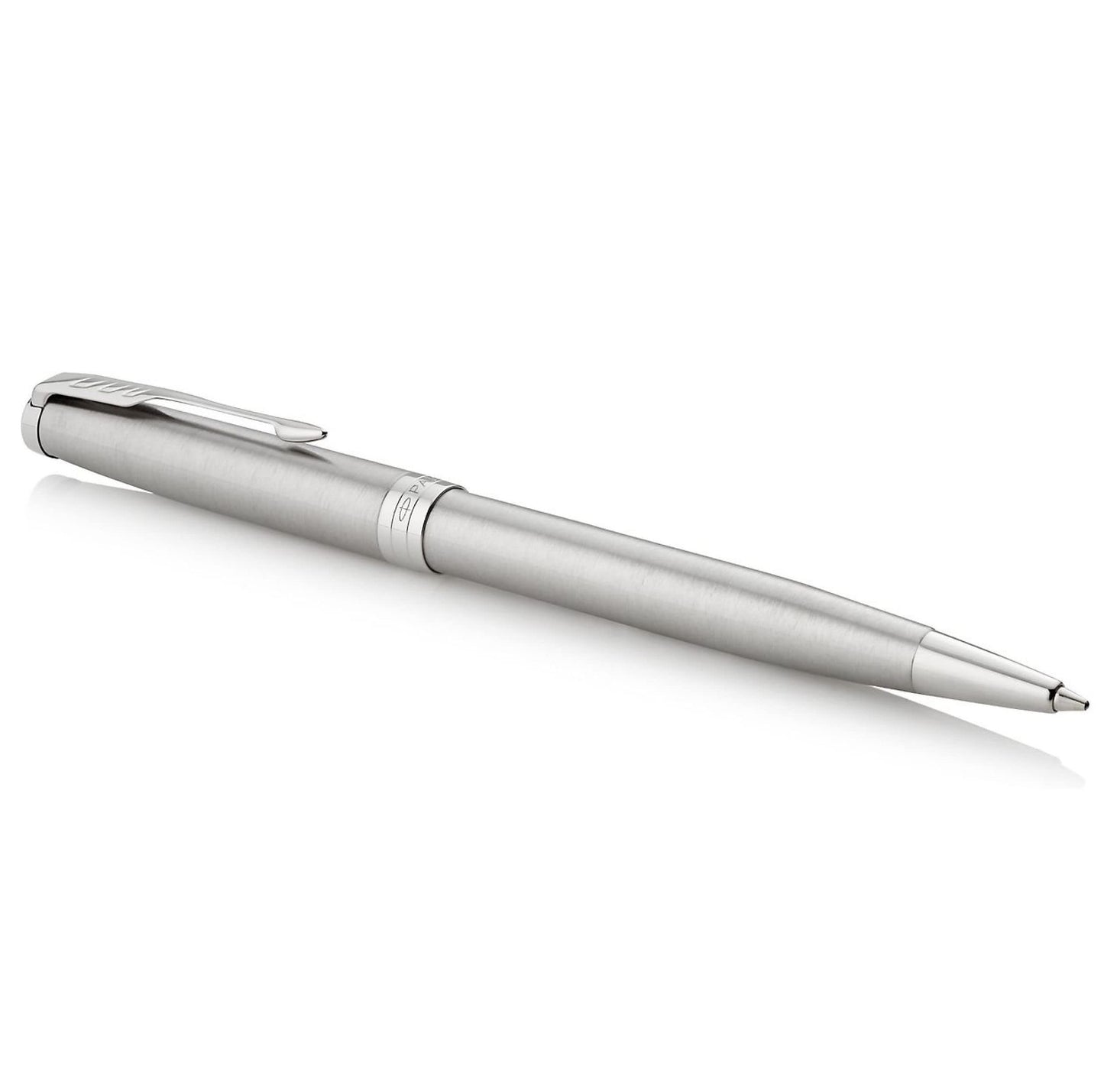 PARKER Sonnet Ballpoint Pen, Stainless Steel with Palladium Trim, Medium Point Black Ink (1931512)