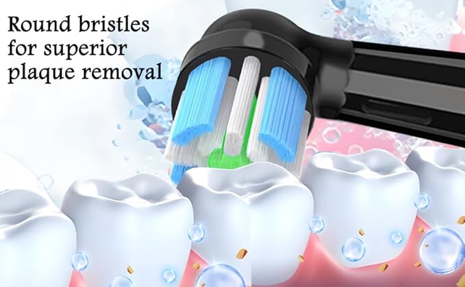 IO Replacement Brush Heads Compatible with Oral B iO Series 2-10 Electric Toothbrushes (White, 6 PCS)
