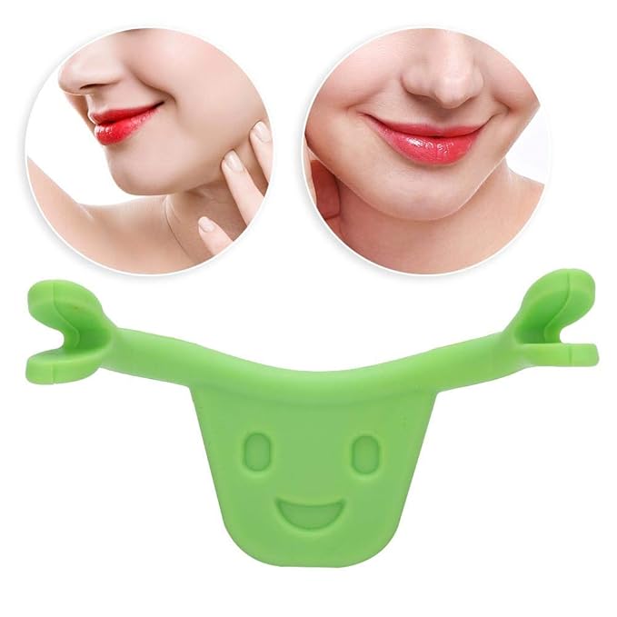 Smile Corrector, Face Trainer Smile Beauty Maker Trainer Forming Mouth Exerciser Training Mouth-shape Exercise Device for Lip Tattoo(Green)