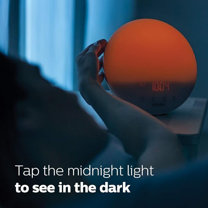 Philips SmartSleep Wake-up Light,Colored Sunrise and Sunset Simulation,5 Natural Sounds,FM Radio & Reading Lamp,Tap Snooze,HF3520/60,(Pack of 3)