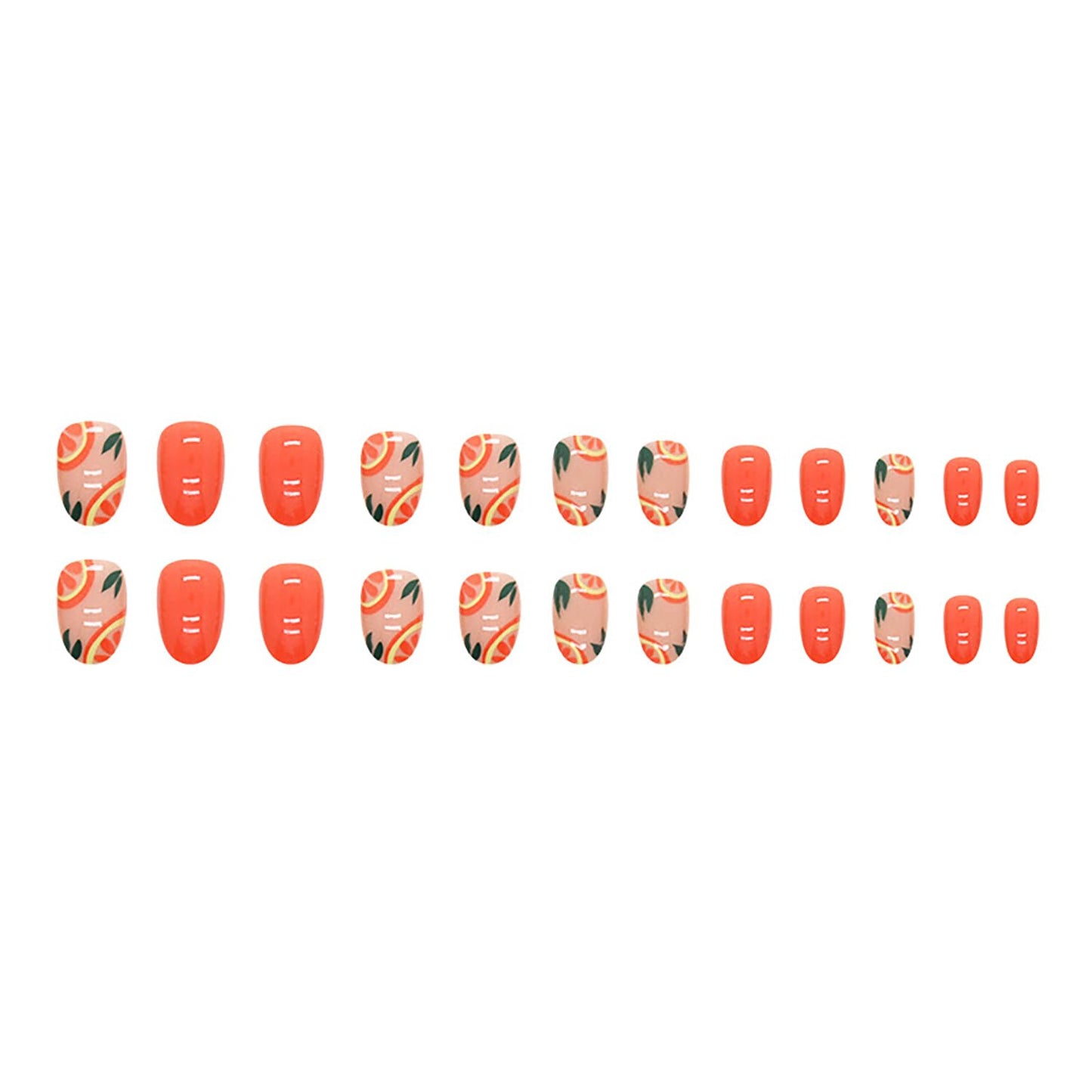 Fall Press on Nails Short Almond SWEKKE Fake Nails Orange Full Cover Orange False Nails with Designs Glossy Acrylic Glue on Artificial Nails for Women Girls 24 Pcs