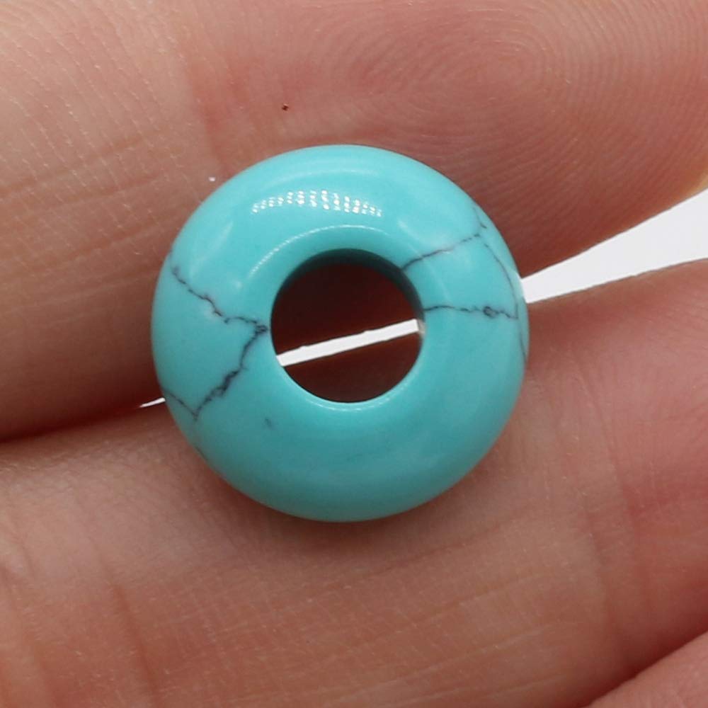 Natural Semi-Precious Stone Large Hole Loose Beads Abacus Shape Fashionable Opal Amethyst Unakite Rose Quartz Charm Beads for Making Necklace Bracelet 5x10mm