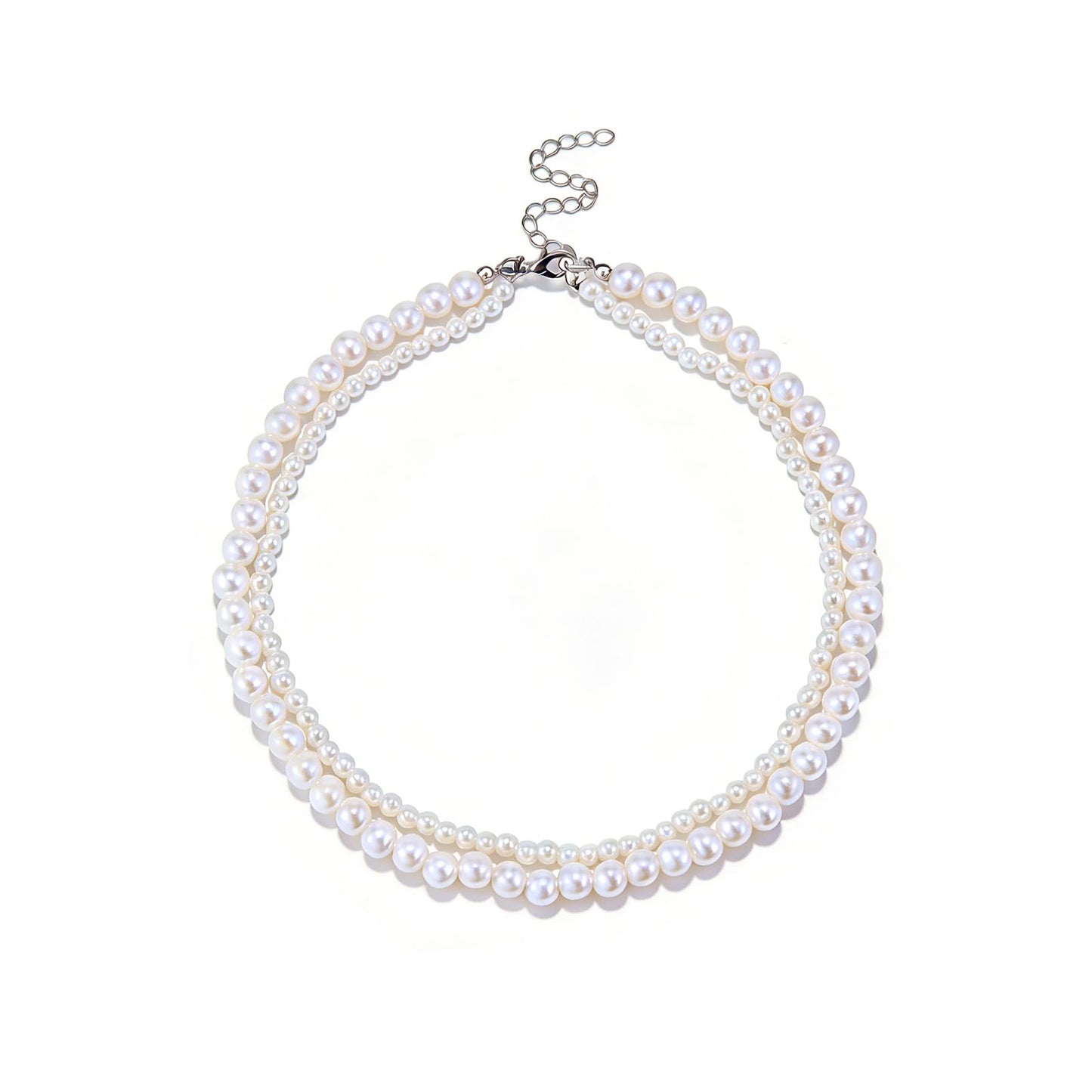 Lookray Pearl Necklace for Women Dainty 6MM Round Imitation Pearl Choker Necklace Simple Multilayer ‌Pearls Choker Fashion Wedding Pearls Jewelry for Brides