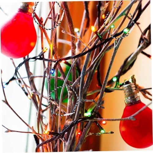 Ipetboom 500pcs Ornament Snap-Locking Ropes: Cotton Fabric Strings with Snap Clasps - Outdoor Christmas Tree Ribbon Hanger for Porch Lighting Bauble