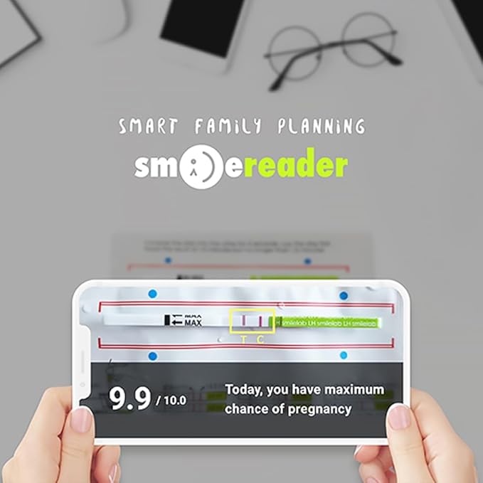 Combo Kit: 50 Ovulation Tests, 20 Pregnancy Tests & 70 Cups, Free Tracker app, SmileReader, OPKs, HPTs (140)