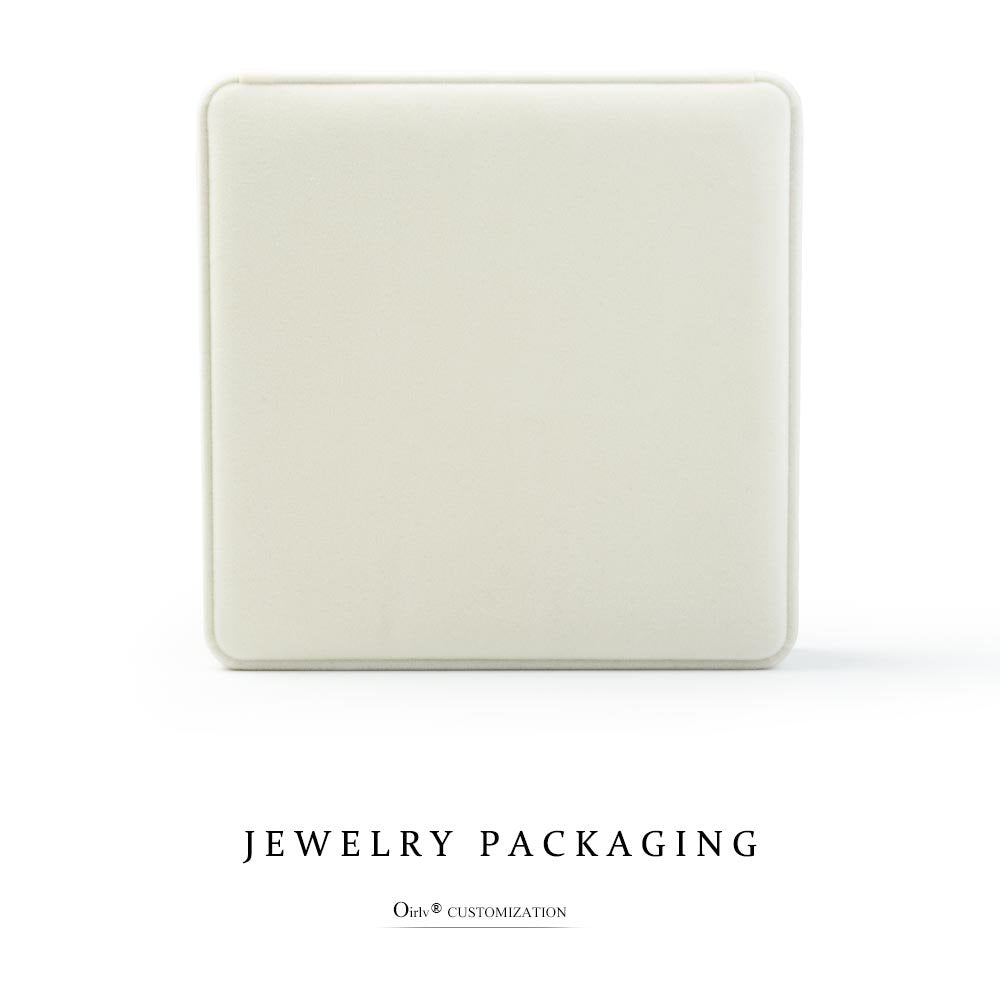 Oirlv Velvet Big Necklace Gift Box Pearl Necklace White Jewelry Box