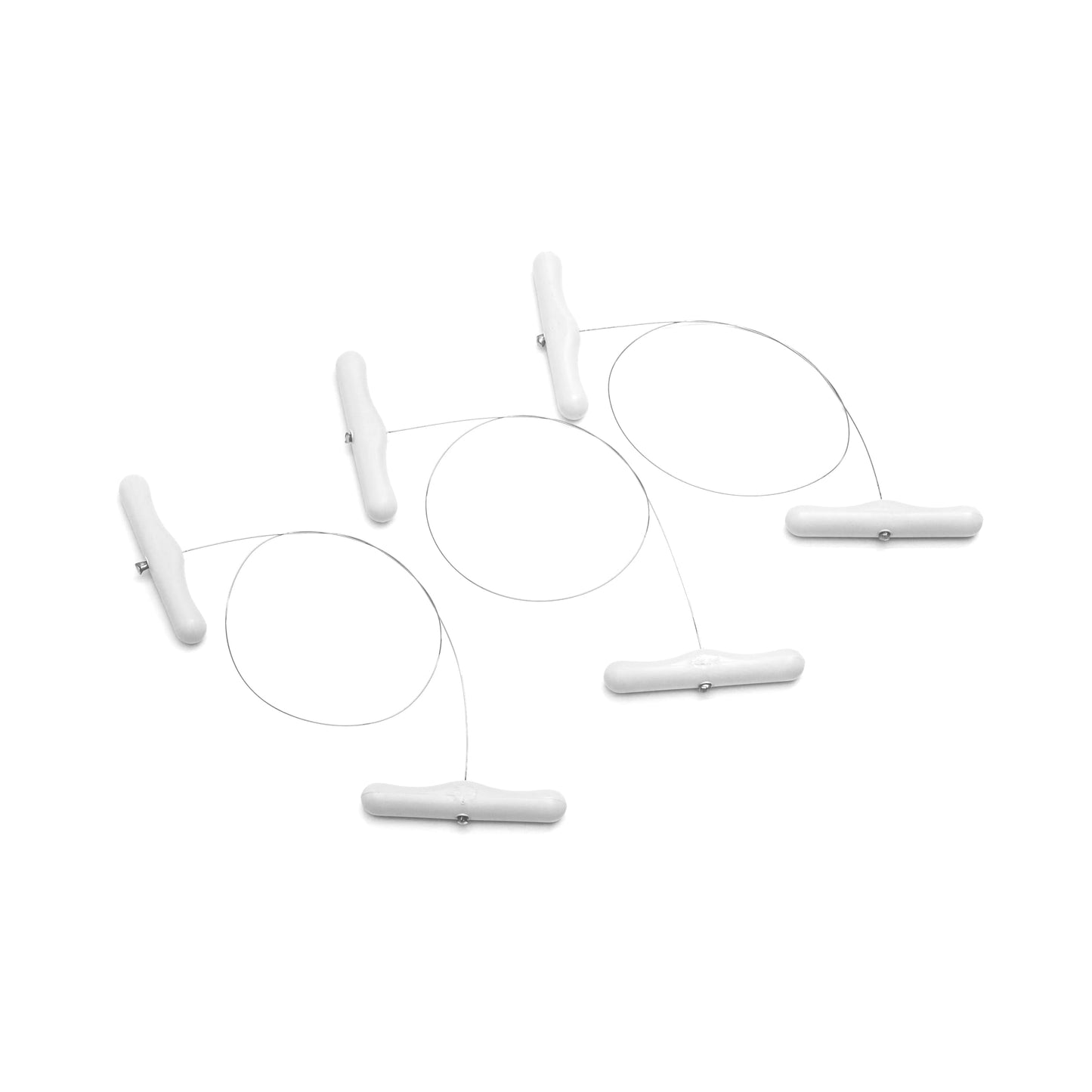 Cheese Cutter with Wire - Stainless Steel Cheese Wire 23.62 Inch - Portable Cheese Cutter Wire with Handles for Soft and Hard - Wire Cheese Cutter Strings for Block and Slices, 3 Pcs
