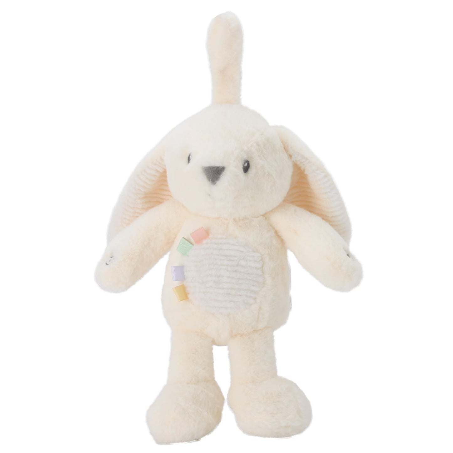 Linzy 10" Bunny Stroller Toy – Soft Bunny Plush Baby Toy with LED Night Light & Lullaby Music, Birthday Christmas for Newborns Toddlers Kids